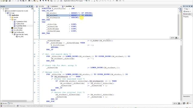 CODESYS – Bubble sort, filter function for an array of string without knowing the size of the array смотреть онлайн