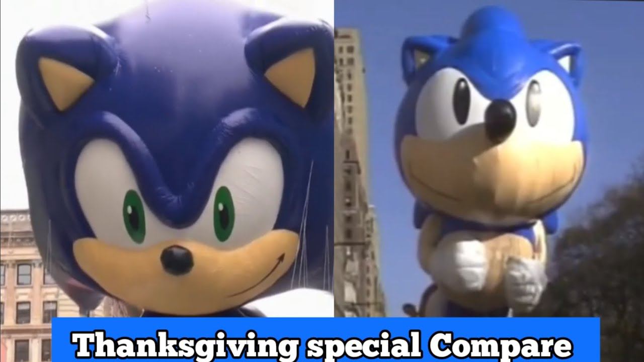 Sonic on Thanksgiving day parade! Compare between 1993 and 2021! #thanksgiving special video! смотреть онлайн