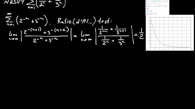 #2547 (1/2^n+1/3^n) [Series] смотреть онлайн