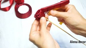 Как сделать РОЗЫ из атласной ленты БЕЗ ШИТЬЯ И КЛЕЯ своими руками, DIY