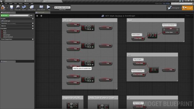 Math - Boolean Nodes in Unreal Engine 4 Blueprints смотреть онлайн