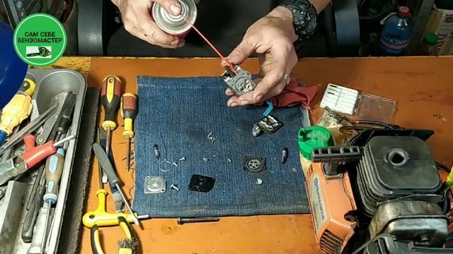 Ремонт бензокосы "Husqvarna 325R" X-Series. смотреть онлайн