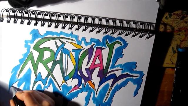 'Radical' speed drawing Wild Style Graffiti смотреть онлайн