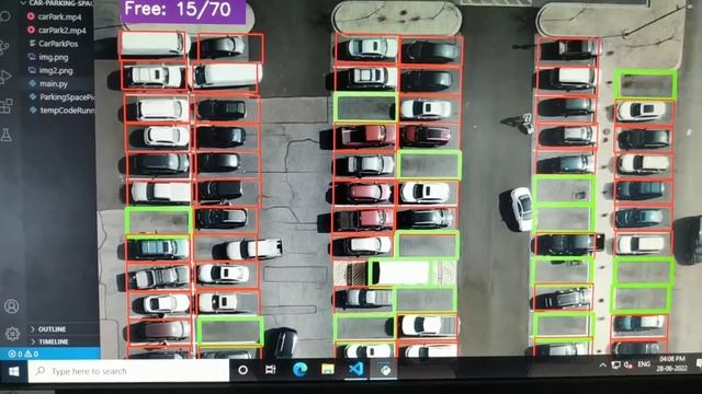 ai project : Car parking slot identification using #opencv #python смотреть онлайн