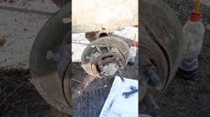 ставим москвичёвские колёса на телегу от мотоблока