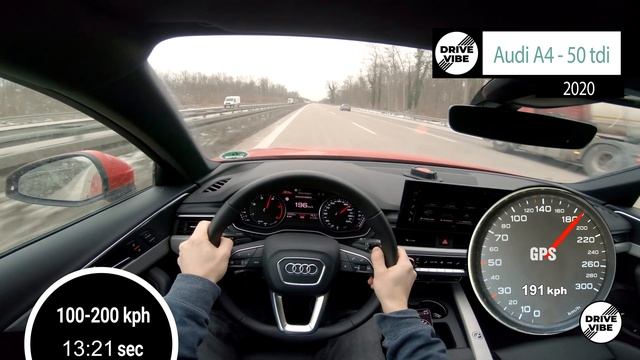 [4k] Audi A4 (2020) B9 Comparison 35tdi VS 40tdi VS 50tdi POV - 0-100kph - 100-200kph Acceleration