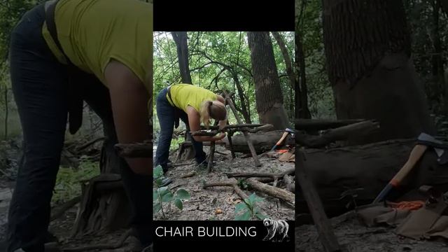 Tripod Chair building, Learning Bushcraft Skills as Bushcraft Beginner смотреть онлайн