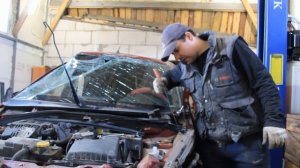 ЛАДА ГРАНТА. ВЫТЯГИВАЮ КРЫШУ.