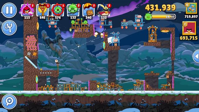 Angry Birds Friends Level 9 Tournament 1340 TWO stars NO POWER-UP walkthrough 2024-01-08 смотреть онлайн