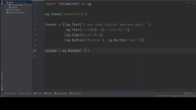 200 - Criando uma janela simples com PySimpleGUI Python смотреть онлайн