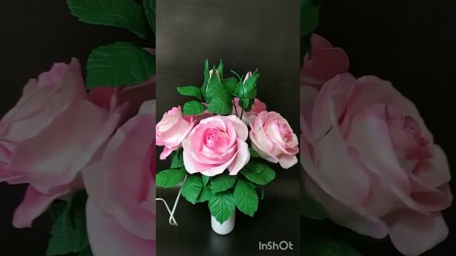Светильник из изолона. Букет роз. смотреть онлайн