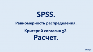 19. SPSS. Равномерность распределения. Критерий согласия Хи-квадрат. Расчет. Вариант 1.