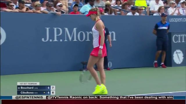 Eugenie Bouchard vs. Dominika Cibulkova US OPEN 2015 (ROUND 3) смотреть онлайн
