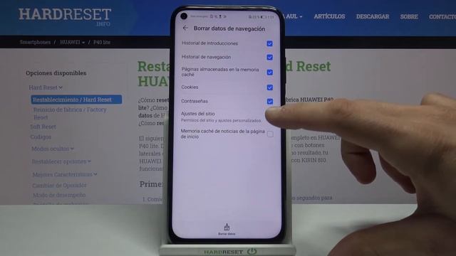 Cómo borrar historial y cookies del navegador en HUAWEI P40 Lite - borrar datos de navegación смотреть онлайн