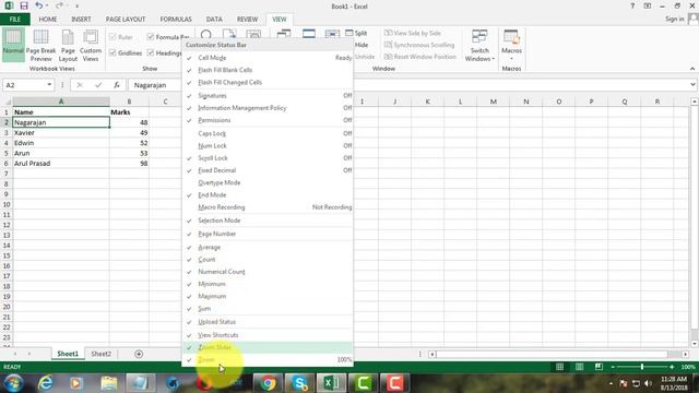 How to Customize the Status Bar in Microsoft Excel смотреть онлайн