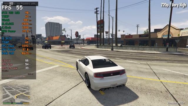 GTA 5 (2023) | GTX 750 1GB + i5 3470 | смотреть онлайн