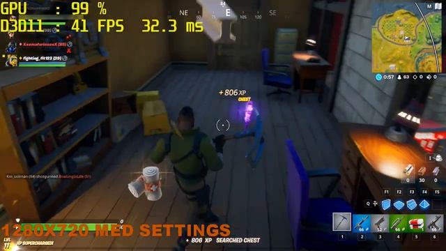Fortnite Chapter 2 Gaming MX 110 Benchmark