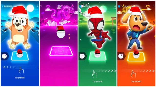 Bluey Bingo 🆚 Baby Boss 🆚 Spidey 🆚 Sheriff Labrador   Tiles Hop EDM Rush🎶   Who Is Best🎯