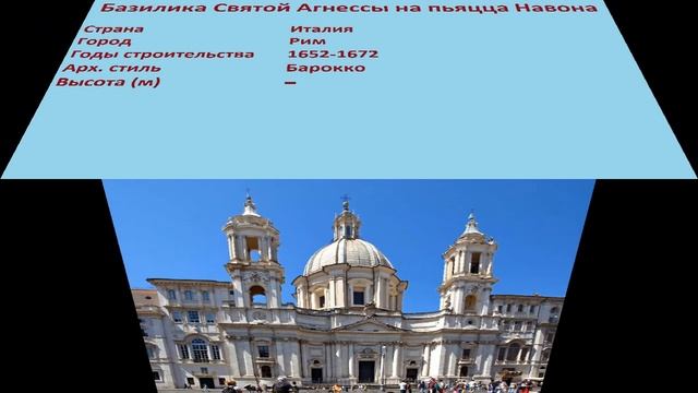 Базилика Святой Агнессы на пьяцца Навона (Рим) смотреть онлайн