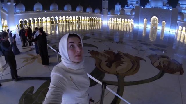 Дубай. Большая белая Мечеть Шейха Зайда в Абу- Даби. Экскурсии в Арабских Эмиратах смотреть онлайн