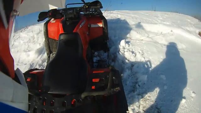 Stels 300 по замерзшему руслу Быковки смотреть онлайн