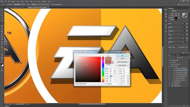 Golden EA Logo | Advanced Conceptual Tutorial | Photoshop CS6 Extended смотреть онлайн