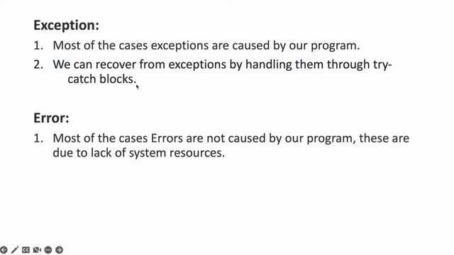 Difference between Exception and Error in java #exceptionhandling смотреть онлайн