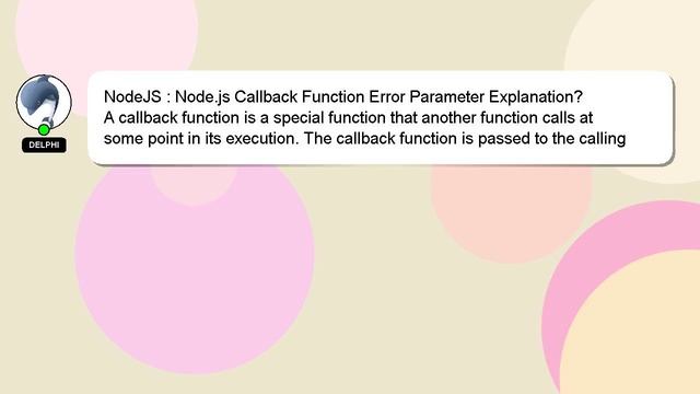 NodeJS : Node.js Callback Function Error Parameter Explanation? смотреть онлайн