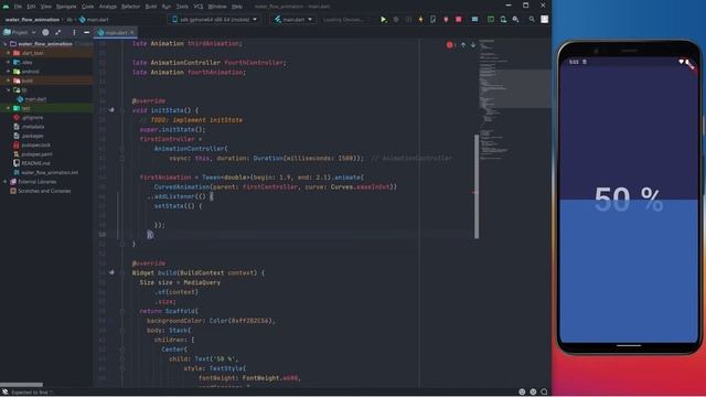 Water Flow Animation in Flutter | Speed Code | Source code available on GitHub смотреть онлайн