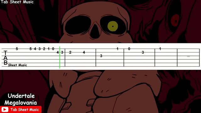 Undertale - Megalovania Guitar Tutorial смотреть онлайн