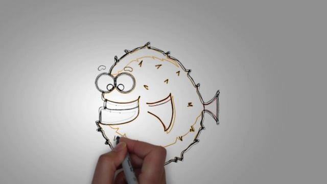 Как нарисовать рыбу шар смотреть онлайн