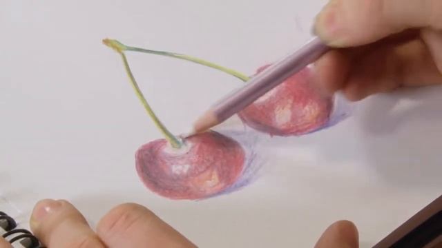 Использование карандашей Derwent для смешивания и полировки рисунка смотреть онлайн