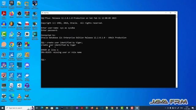 ORA-01935: missing user or role name - Oracle Database 12c Error Messages смотреть онлайн