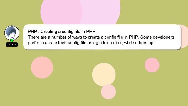 PHP : Creating a config file in PHP смотреть онлайн