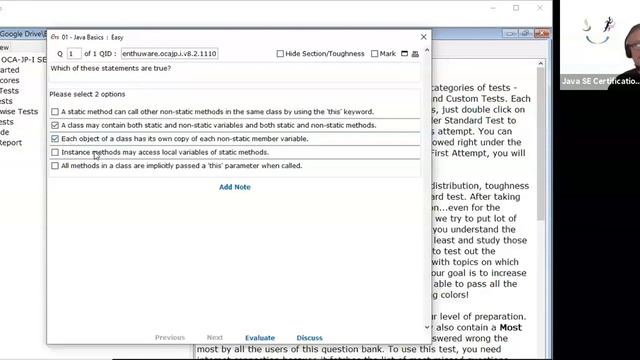 Java OOP statements examined. (enthuware.ocajp.i.v8.2.1110) смотреть онлайн