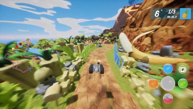 All-Star Fruit Racing, gameplay del kart game tutto italiano смотреть онлайн