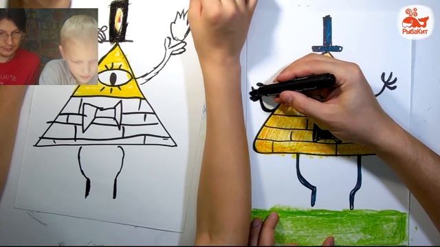 Рисуем Билла Шифра из Гравити Фолз (Gravity Falls), Вова-Монстр смотреть онлайн