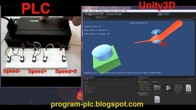 PLC Connect to Unity3D Game Engine Using Modbus Serial Communication смотреть онлайн