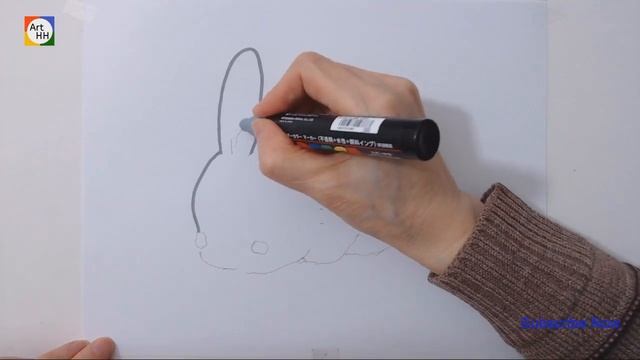 How to Draw a Baby Bunny - Very Simple but Cute смотреть онлайн
