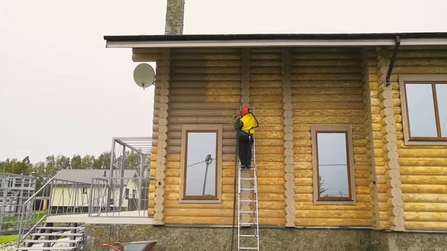 Пескоструйная шлифовка дома, снятие старой краски смотреть онлайн