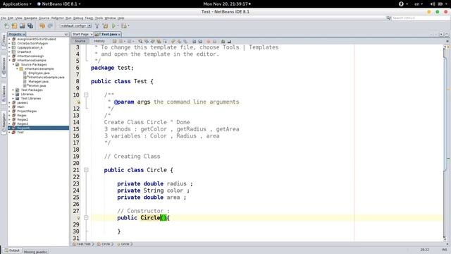 2 JAVA OOP : Create Class Circle ( Code ) смотреть онлайн