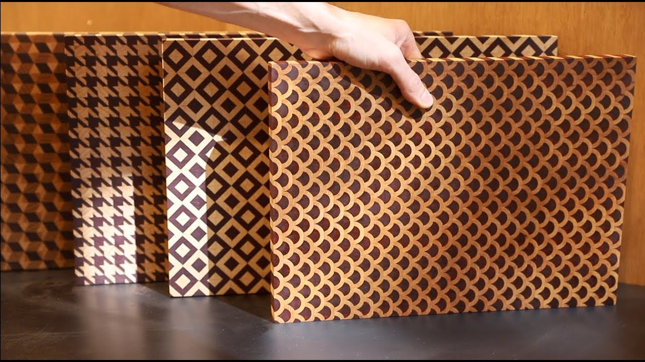 Сборка разделочной доски из чешуи дракона с торцевыми волокнами смотреть онлайн