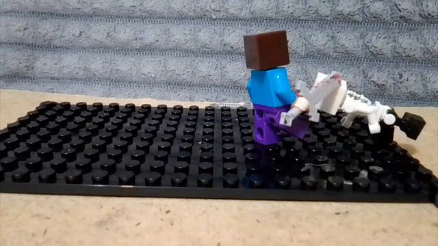 Lego анимация Minecraft битва