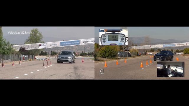 Moose Test Tiguan 82 km/h vs Rav4 76 km/h (Лосиный тест Тигуан против Рав4) смотреть онлайн
