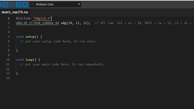 LCD дисплей 128х64 на ST7920
