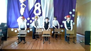 Концерт, посвященный 8 марта. Джентльменский танец. Исполняет танцгруппа 1-ых классов