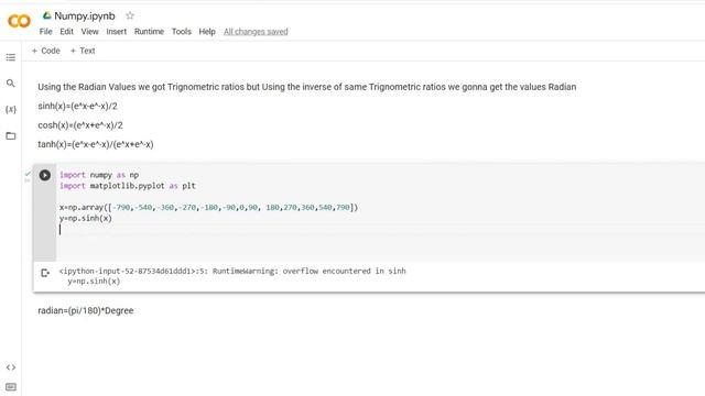 Numpy Hyperbolic functions | Universal functions смотреть онлайн