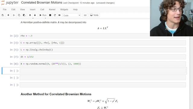 Correlated Brownian Motions in Python смотреть онлайн