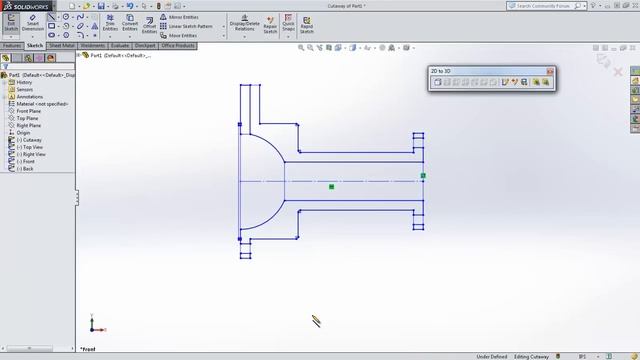 Converting 2D to 3D in SOLIDWORKS смотреть онлайн