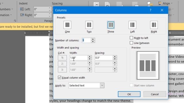 How to insert columns in Word|How to divide Page into columns in Microsoft word|#wordtutorials смотреть онлайн